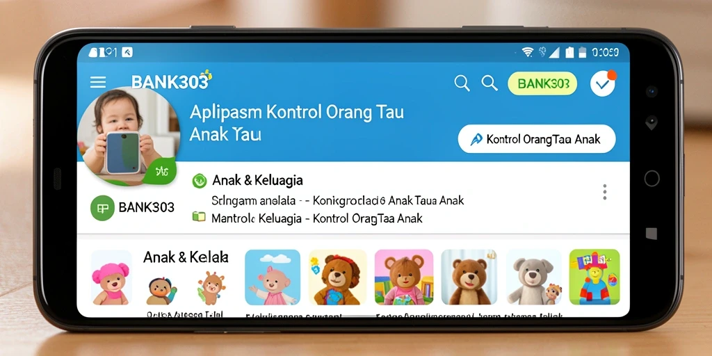 Antarmuka BANK303 menampilkan kontrol orang tua yang intuitif dan fungsional.