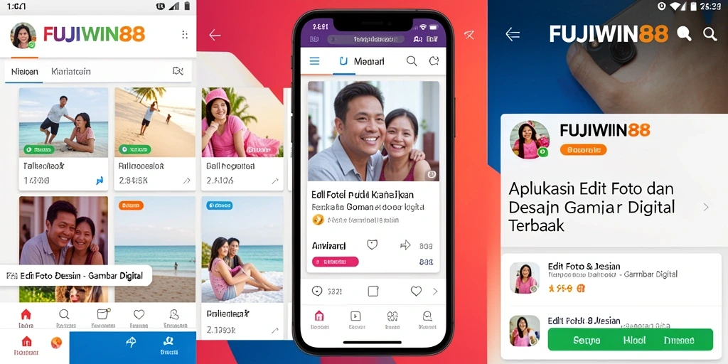 Tampilan antarmuka FUJIWIN88 yang modern dan intuitif untuk Gambar Digital.