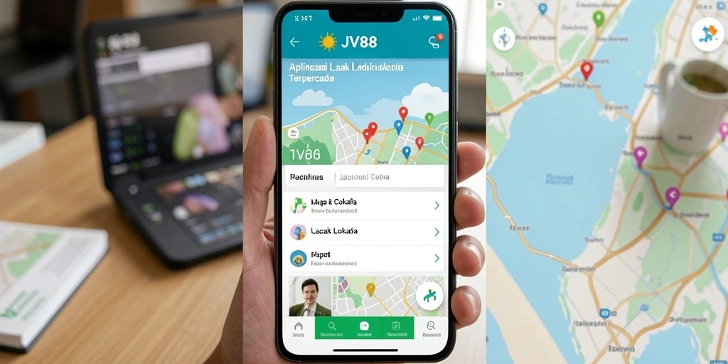 Screenshot JV88 menampilkan fitur pelacakan lokasi yang sederhana dan jelas.