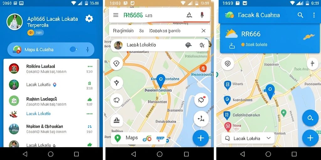 Tampilan antarmuka RR666 dengan fitur Lacak Lokasi yang jelas.