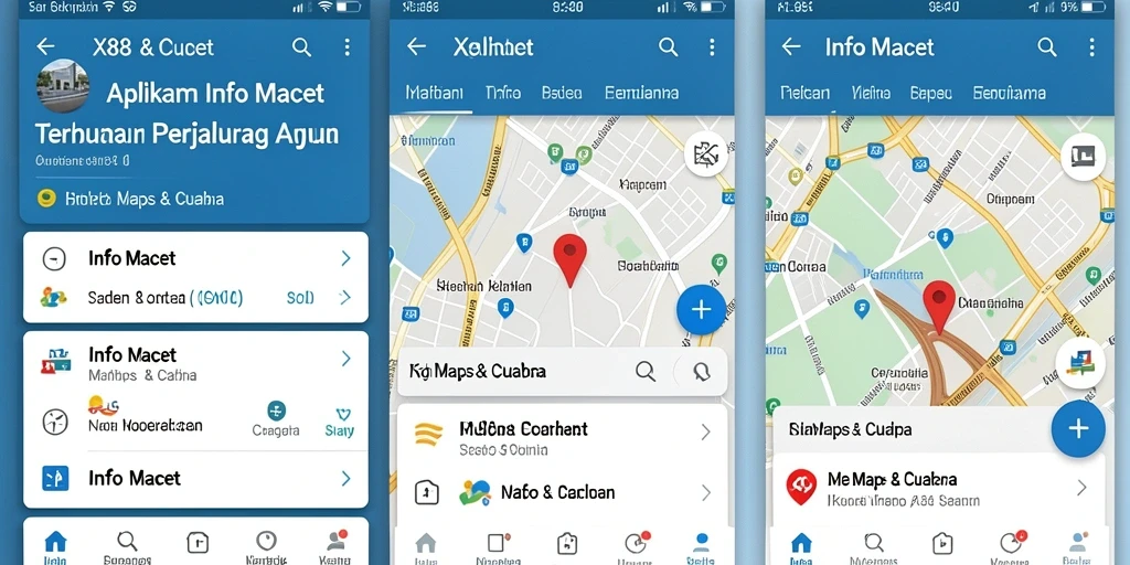 Tampilan antarmuka X88 dengan informasi lalu lintas terkini.